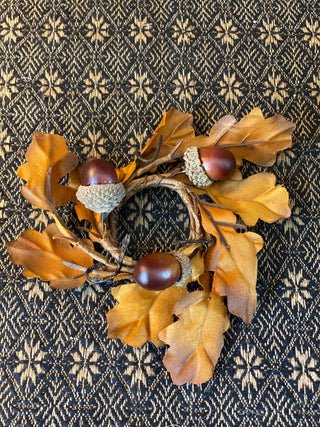 Acorn & Fall Leaf Candle Ring