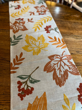 Autumn Leaves Table Runner 70"