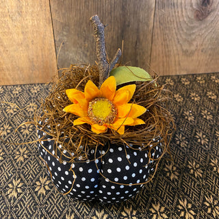 Black Polka Dot Pumpkin