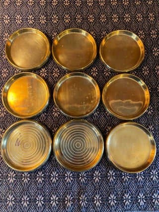 Vintage Brass Coasters