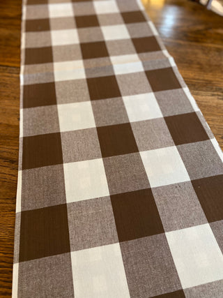 Cream & Brown Check 56"