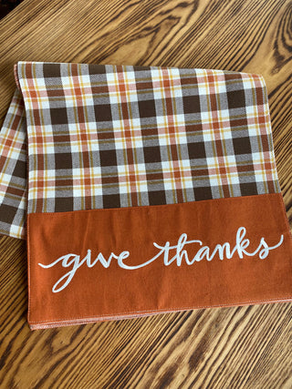 Give Thanks Plaid 56"