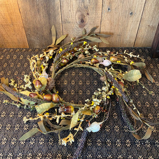 Harvest Acorn Candle Ring/Wreath