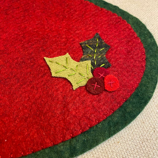 Holly & Berries Candle Mat #3