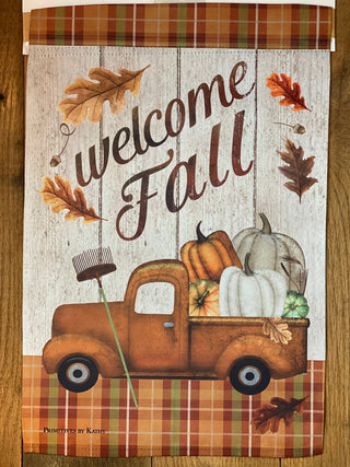 Welcome Fall Truck Flag