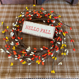 Candy Corn Pip Candle Ring 4.5"