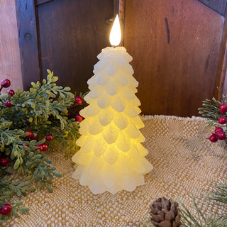 Holiday Tree LED Candle SM/White