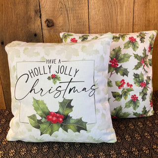 Holly Jolly Christmas Pillow