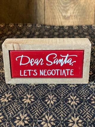 Dear Santa Let's Negotiate