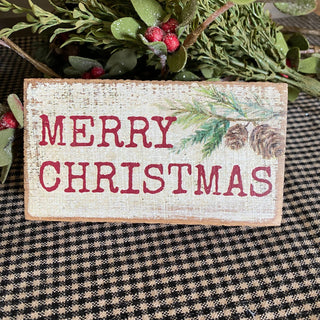 Merry Christmas Block Sign