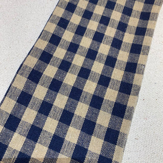 Navy Blue/Tan Check Towel