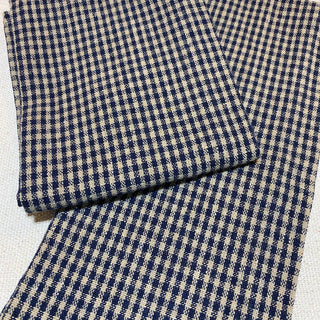 Navy Blue Gingham Towel