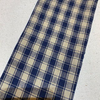 Navy Blue/Tan Small Check Towel