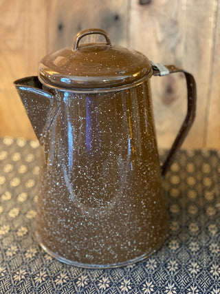 Vintage Enamel Coffee Pot