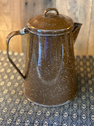 Vintage Enamel Coffee Pot