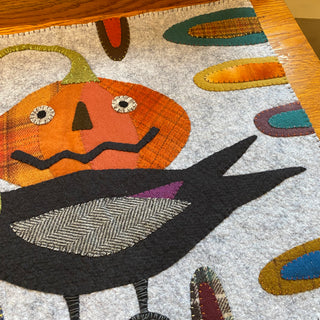 Pumpkin Crow Mat - Grey