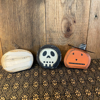 Pumpkin, Skeleton, Ghost Ornie Set #3