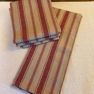 Red/Tan Striped Towel