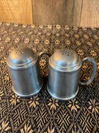 Vintage Pewter Salt and Pepper Set