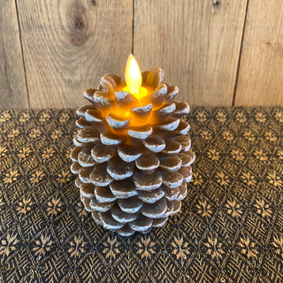 Wax LED Pine Cone Candle