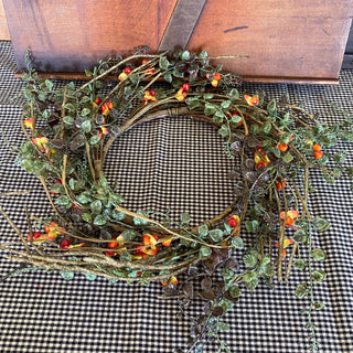 Wild Twigs & Bittersweet Candle Ring 6.5"